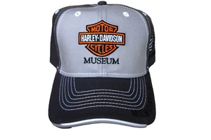GORRA DE SOMBRERO GRIS HARLEY-DAVIDSON MOTOCICLETAS 2016 MUSEO VIP TOUR ¡con banderas a cuadros! - Imagen 1 de 9