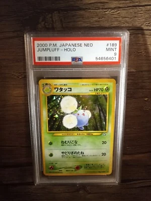 Pokemon Jumpluff No. 189 Neo Genesis Japanese Holo Rare - PSA 9 MINT! - Image 1 of 2