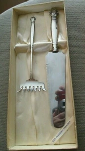  CUCHILLO PARA PASTELES/PASTELES WEB PLATA ESTERLINA Y TENEDOR DE SARDINA PATRÓN "JENNY LIND" - Imagen 1 de 12