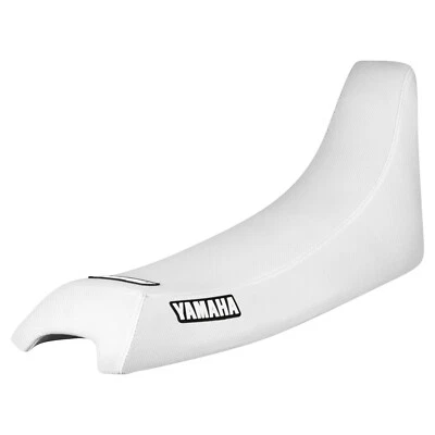Cubierta de asiento con pinza Yamaha Big Wheel 200 1985-1988 TODO BLANCO estándar #397 logotipo Foto 1 de 4