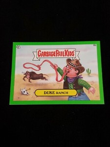 2012 Garbage Pail Kids BNS 1 DUKE RANCH 6b Green Border Sticker 