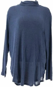 AnyBody XX-Small Brushed Hacci Turtleneck Top Indigo XXS 2XS - Picture 1 of 5