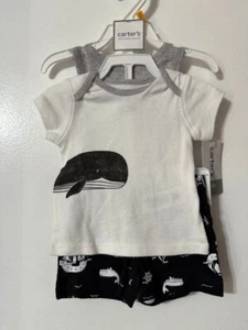 Neu mit Etikett Carters Jungen Little Baby Basics 3-teiliges Set Shirt Body Shorts Wal Neu mit Etikett - Bild 1 von 2