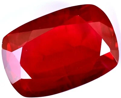AAA MOGOK Blood Red Ruby 71.40 CT Certified EXQUISITE Cushion Treated Gemstone - Image 1 of 4