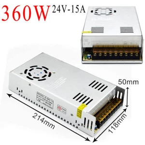 24V DC 15A Regulated Switching Power Supply 360W LED Strip Light US - Picture 1 of 4