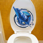 Toilet Sticker Waterproof 3D Shark Self-adhesive Toilet Home Wall Sticker