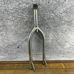 Vintage BMX Fork 20 1 in Threaded Old School BMX Chrome OG 80s 5.25 in Fits GT - Picture 1 of 15