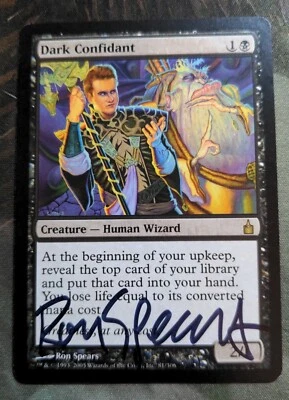 Dark Confidant ARTIST PROOF Signed Ravnica: City Of Guilds MtG Ron Spears!  - Image 1 of 2
