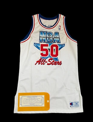 Camiseta deportiva de los Spurs David Robinson 1994 All Star Game emitida usada campeón de la NBA certificado de autenticidad 46+4 Foto 1 de 4
