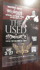 2010 The Used Escape the Fate Concert Flyer Card 6"x4" - Hard Rock Las Vegas
