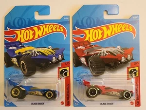 ⚡2 Hot Wheels 2020 Blade Raider (Red + Blue) HW Daredevils 3/5 - Picture 1 of 5