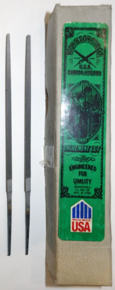 2 x Vintage Nicholson 12790 Square Bastard File 4" - Made in USA Hand Files - Image 1 of 3