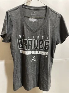 Atlanta Braves women’s medium Fanatics shirt gray - Picture 1 of 4