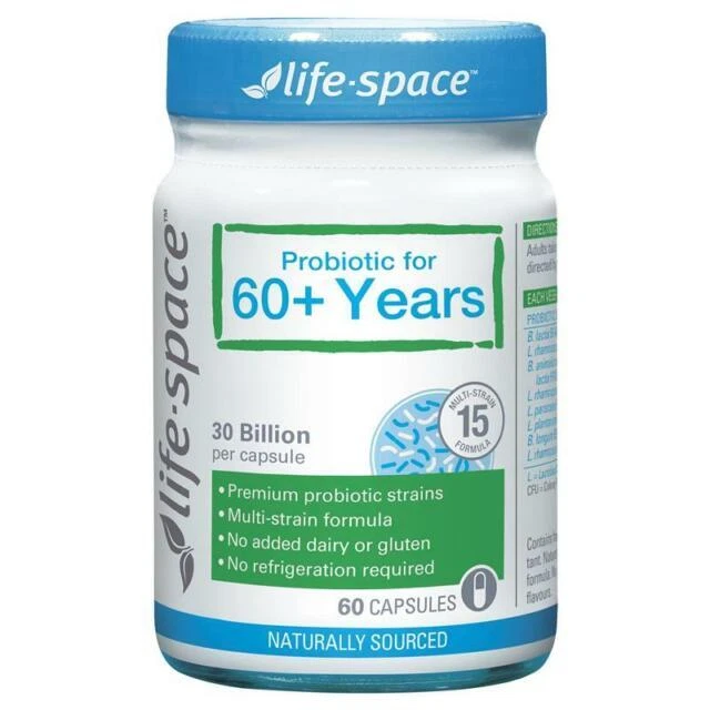 Life Space 60+ Years Probiotic - 60 Capsules
