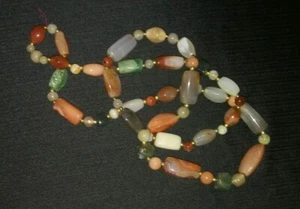 NWT NATURAL TONE AGATE BEADED NECKLACE  - Picture 1 of 3