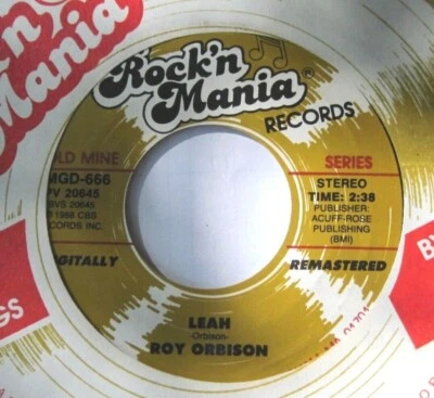 ROY ORBISON * 45 * Leah / Pretty One * 1960s * UNPLAYED MINT * RI - Image 1 of 2