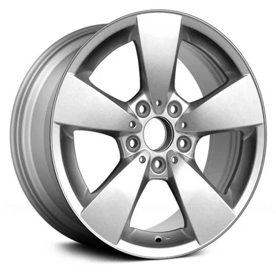For BMW 550i 06-10 5-Spoke Silver 17x7.5 Alloy Factory Wheel Remanufactured - Image 1 of 2