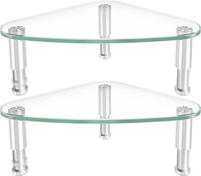 XINPIN Hemudu 2 Pack Computer Monitor Riser | Triangle Desktop Universal Corner Stand f