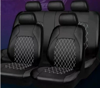 For Nissan PU Leather Car Seat Covers Full Set Front Rear Protector Universal - Image 1 of 2