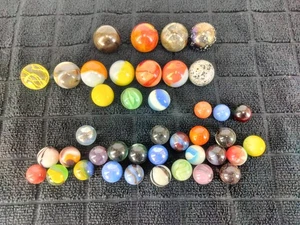 Vintage Konvolut Murmeln Ochsenblut Wirbel Schützen Bänder - Bild 1 von 11