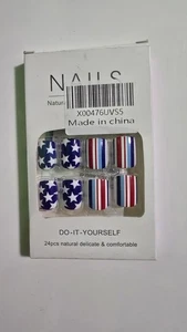 Press-On Nails 4 July Design NEW - Picture 1 of 1