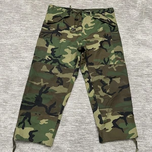 USMC Cold Wet Weather Pants Mens XL Regular Woodland Camo Gore-Tex Hunting - Picture 1 of 16