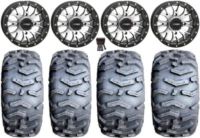 System 3 ST-3 Machined 14" Wheels 26" MotoForce Tires Kawasaki Brute Force IRS - Image 1 of 4