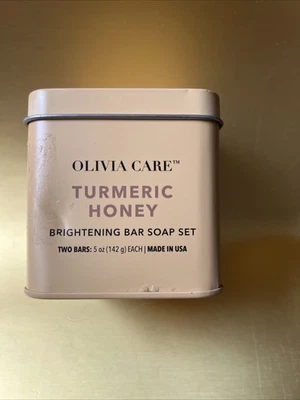NEW TURMERIC & HONEY 🍯 - Olivia Care Natural  Bar  Soap Set 2 Bars- in TIN 5oz - Image 1 of 4