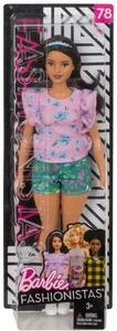 Barbie Fashionistas Puppe kurviger Körpertyp trägt Blumen Rüschen - Bild 1 von 6