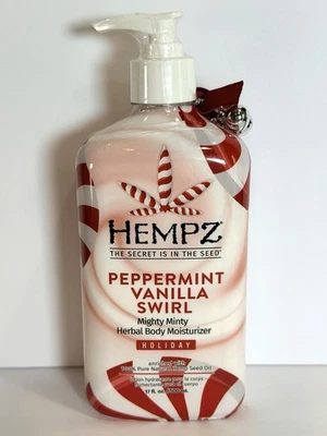Hempz Peppermint Vanilla Swirl Herbal Body Moisturizer With Bells 17oz - Image 1 of 4