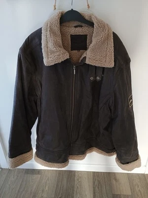 Royal Air Force RAF leather Bomber Jacket XXL – Aviator Flying Coat  lined(warm) - Image 1 of 4