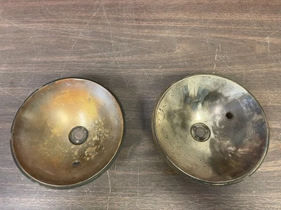 1937 1938 1939 FORD CAR HEADLIGHT REFLECTORS PAIR 1025 - Image 1 of 4