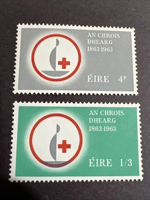 Ireland 1963- MH Scott 190-191. International Red Cross Centenary. - Image 1 of 2