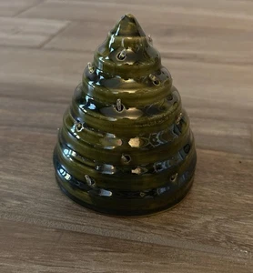 Handgefertigte Keramik Weihnachtsbaum LED Lichter 5" hoch batteriebetrieben - Bild 1 von 5