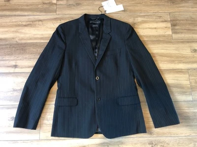 Blazer masculino Marc Jacobs listrado preto novo em folha tamanho 48 RRP £584 - Imagem 1 de 4
