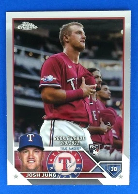 2023 Topps Chrome Update Josh Jung #USC51 BASEBALL CARD Rookie Texas Rangers RC - Image 1 of 2