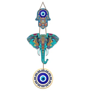 Colgante de pared de madera de elefante de diseño para decoración del hogar, artículos de sala de estar - Imagen 1 de 1