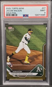 Jacob Wilson 27- Lámina de Oro 24/50 RC Novato 2025 Topps Ahora PSA Grado 9 - Imagen 1 de 7