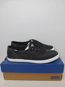 Neu Keds Chillax anthrazitfarbene schwarze Slipper ohne Schnürung Größe 8,5 M Turnschuhe - Bild 1 von 6