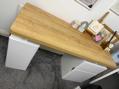 computer desk wooden tray storage - Image 1 of 4