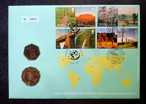 Australia - Great Britain Joint "NATURE ~ WORLD HERITAGE SITES" Coin Cover 2005 - Picture 1 of 24