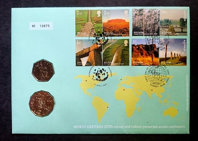 Australia - Great Britain Joint "NATURE ~ WORLD HERITAGE SITES" Coin Cover 2005 - Image 1 of 4