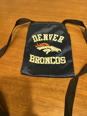 Denver Broncos Blue Crossbody Bag Little Earth Pro-Fan-ity Jersey Graphic Print - Image 1 of 4