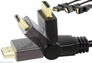 HIGH QUALITY 1.5M METRE HIGH SPEED HDMI CABLE WITH GOLD PLATED SWIVEL PLUGS - Picture 1 of 1