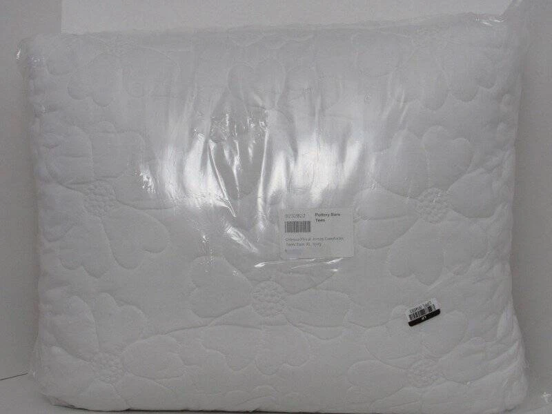 Edredón Jersey Floral Pottery Barn Teen Odessa, Doble/TwinXL Color Marfil Nuevo con Etiquetas Foto 1 de 4
