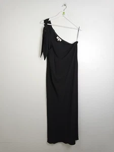 RO&ZO Women's Petite Charlotte Crepe One Shoulder Maxi Dress Black Size16 NWOTF2 - Picture 1 of 10