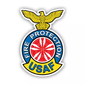 USAF Fire Protection Logo Sticker Decal - Weatherproof - firefighter - Bild 1 von 4
