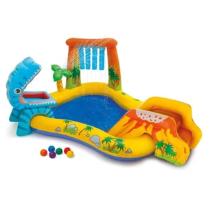 Planschbecken Kinder Pool Rutsche Spielhaus Spielcenter Wasserrutsche INTEX - Bild 1 von 12