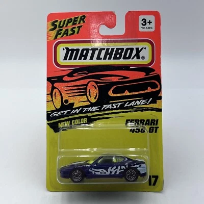 1995 Matchbox #17 Ferrari 456 GT Purple Get In The Fastlane Mainline - Image 1 of 2
