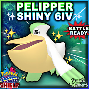 ✨ Ultra SHINY 6IV PELIPPER ✨ Pokemon SWORD and SHIELD lv100 EVs +MasterBall